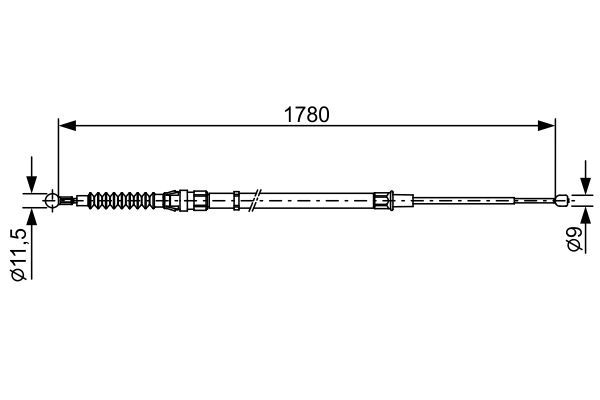 BOSCH 1 987 482 458 Cable Pull, parking brake