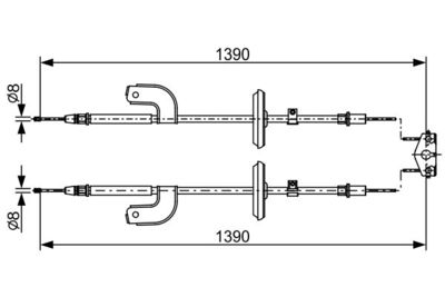 Cable Pull, parking brake BOSCH 1 987 482 459