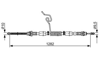 Cable Pull, parking brake BOSCH 1 987 482 462
