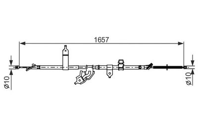 Cable Pull, parking brake BOSCH 1 987 482 463