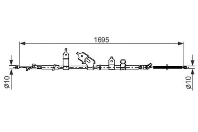 Cable Pull, parking brake BOSCH 1 987 482 464