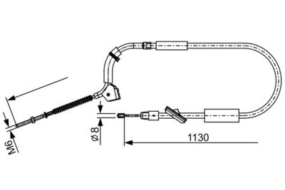 Cable Pull, parking brake BOSCH 1 987 482 490