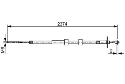Cable Pull, parking brake BOSCH 1 987 482 499