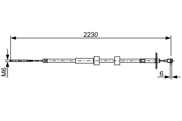 BOSCH 1 987 482 500 Cable Pull, parking brake