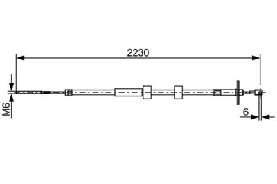Cable Pull, parking brake BOSCH 1 987 482 500