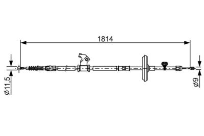 Cable Pull, parking brake BOSCH 1 987 482 502