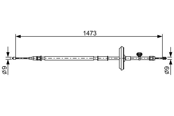 BOSCH 1 987 482 505 Cable Pull, parking brake
