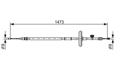 Cable Pull, parking brake BOSCH 1 987 482 505