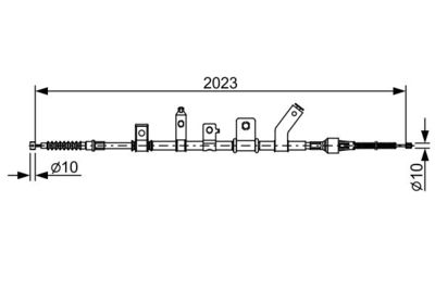 Cable Pull, parking brake BOSCH 1 987 482 515