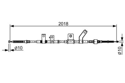 Cable Pull, parking brake BOSCH 1 987 482 516