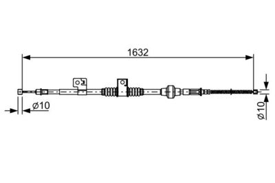 Cable Pull, parking brake BOSCH 1 987 482 519
