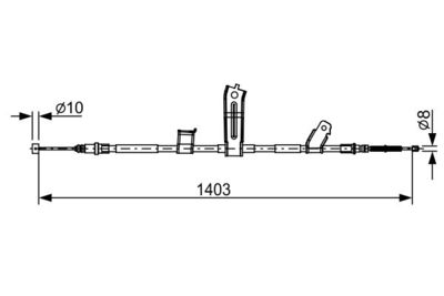 Cable Pull, parking brake BOSCH 1 987 482 522
