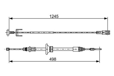 Cable Pull, parking brake BOSCH 1 987 482 524