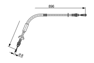 Cable Pull, parking brake BOSCH 1 987 482 543