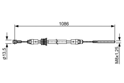 Cable Pull, parking brake BOSCH 1 987 482 547