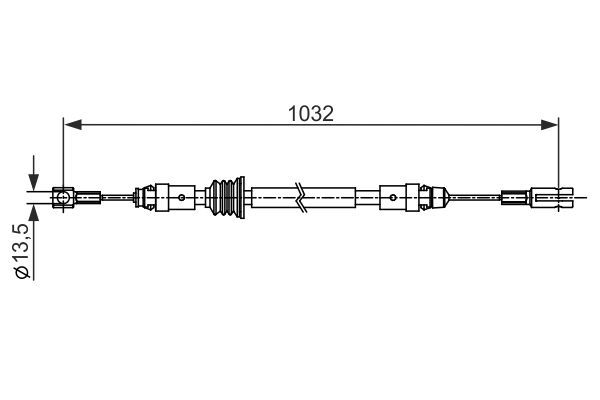 BOSCH 1 987 482 548 Cable Pull, parking brake