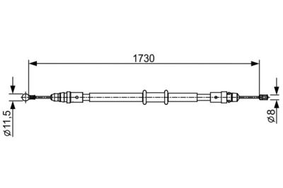 Cable Pull, parking brake BOSCH 1 987 482 549