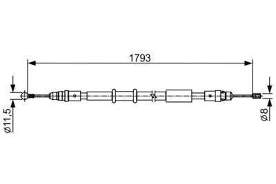 Cable Pull, parking brake BOSCH 1 987 482 550