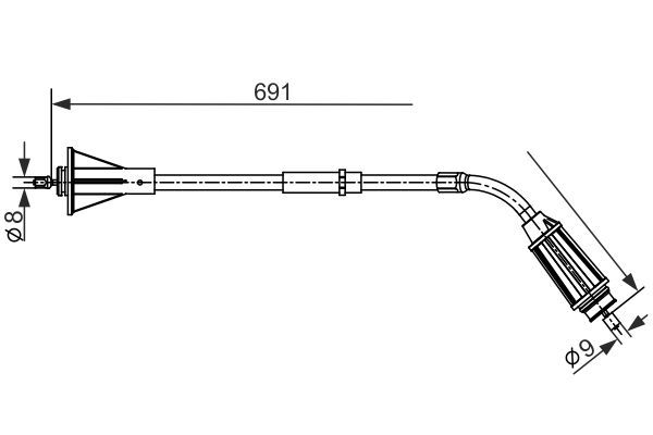 BOSCH 1 987 482 555 Cable Pull, parking brake