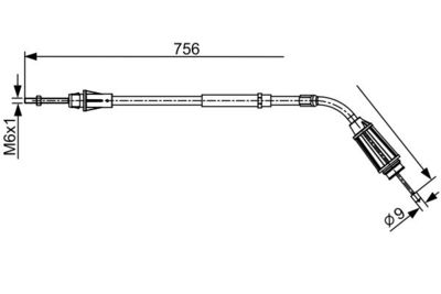 Cable Pull, parking brake BOSCH 1 987 482 556