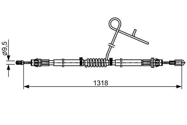 BOSCH 1 987 482 559 Cable Pull, parking brake
