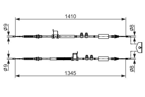 BOSCH 1 987 482 560 Cable Pull, parking brake