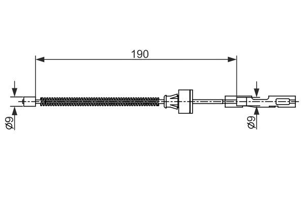 BOSCH 1 987 482 561 Cable Pull, parking brake
