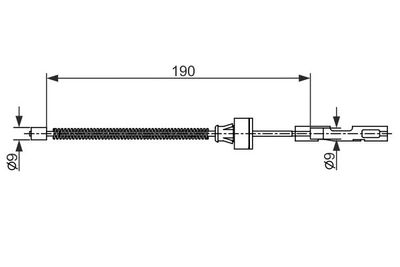 Cable Pull, parking brake BOSCH 1 987 482 561
