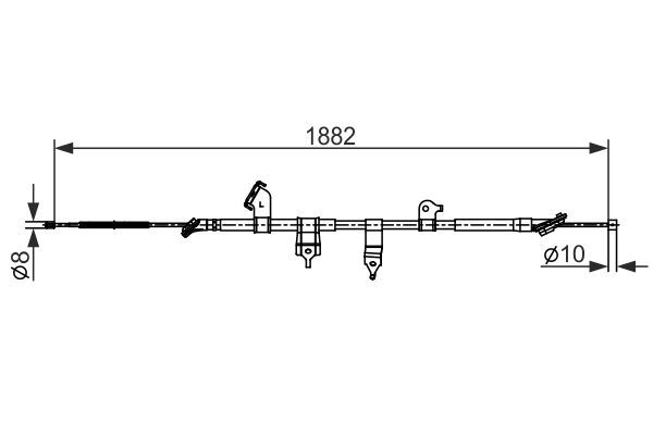 BOSCH 1 987 482 567 Cable Pull, parking brake