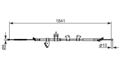 Cable Pull, parking brake BOSCH 1 987 482 568
