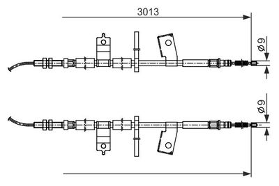 Cable Pull, parking brake BOSCH 1 987 482 585