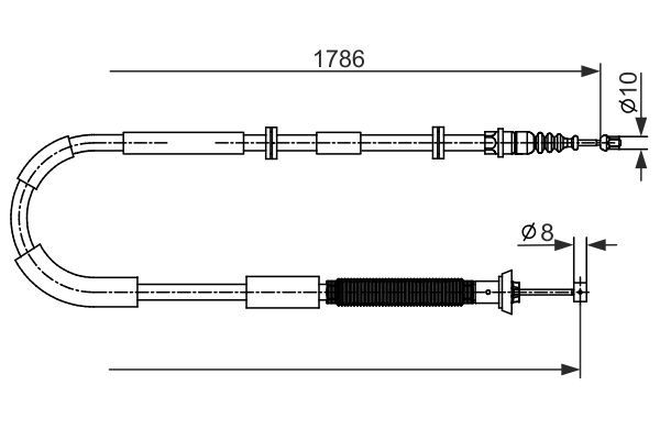 BOSCH 1 987 482 589 Cable Pull, parking brake
