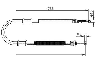 Cable Pull, parking brake BOSCH 1 987 482 590