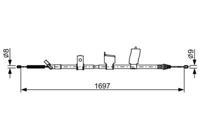 Cable Pull, parking brake BOSCH 1 987 482 627
