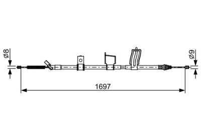 Cable Pull, parking brake BOSCH 1 987 482 628