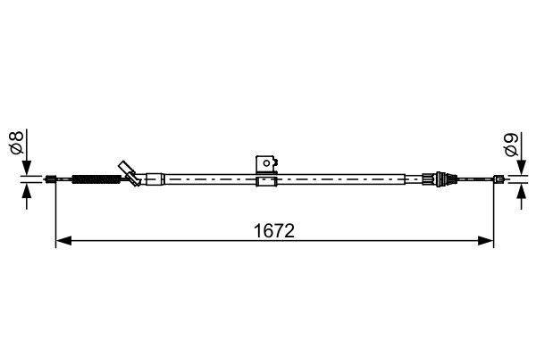 BOSCH 1 987 482 630 Cable Pull, parking brake