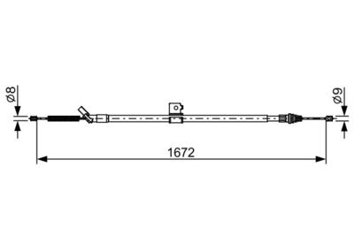 Cable Pull, parking brake BOSCH 1 987 482 630