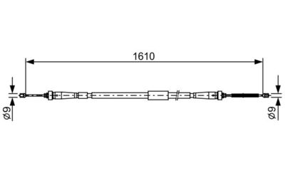 Cable Pull, parking brake BOSCH 1 987 482 636
