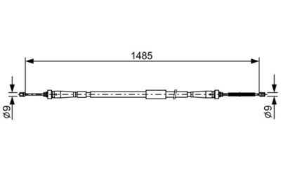 Cable Pull, parking brake BOSCH 1 987 482 637