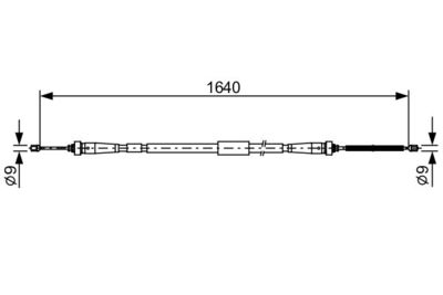 Cable Pull, parking brake BOSCH 1 987 482 638