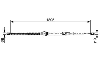 Cable Pull, parking brake BOSCH 1 987 482 646