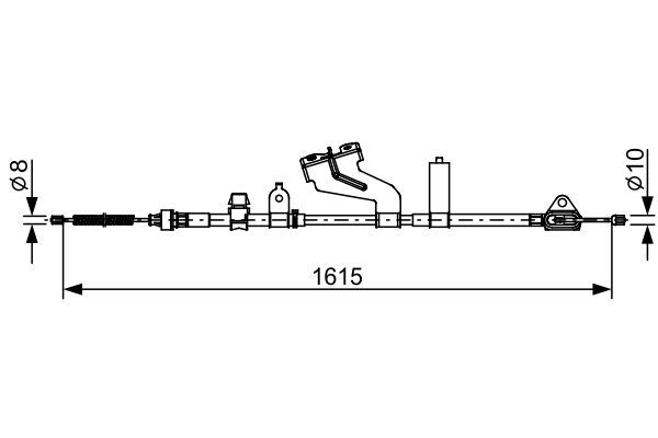 BOSCH 1 987 482 656 Cable Pull, parking brake