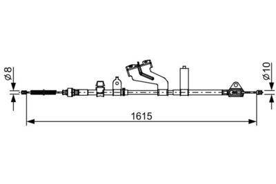 Cable Pull, parking brake BOSCH 1 987 482 656