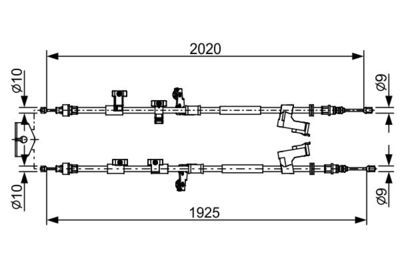Cable Pull, parking brake BOSCH 1 987 482 709