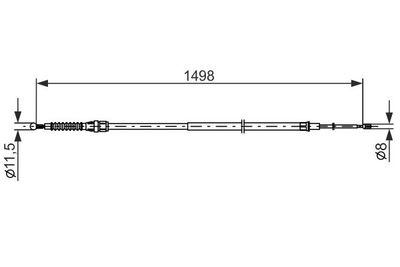 Cable Pull, parking brake BOSCH 1 987 482 789