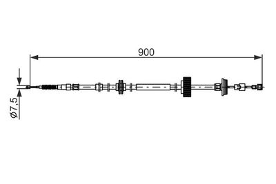Cable Pull, parking brake BOSCH 1 987 482 793