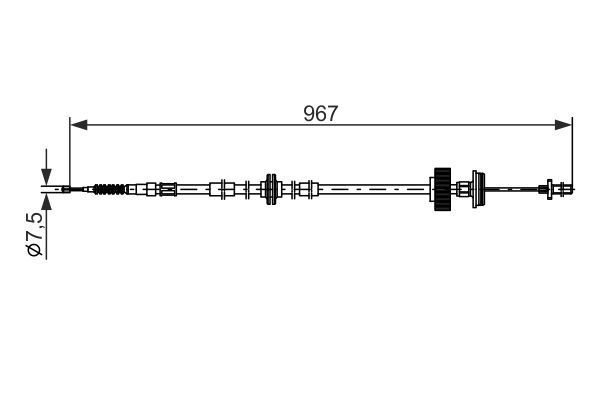 BOSCH 1 987 482 794 Cable Pull, parking brake