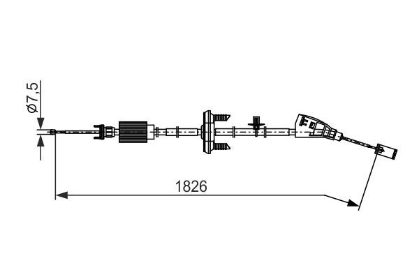 BOSCH 1 987 482 795 Cable Pull, parking brake