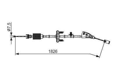 Cable Pull, parking brake BOSCH 1 987 482 795