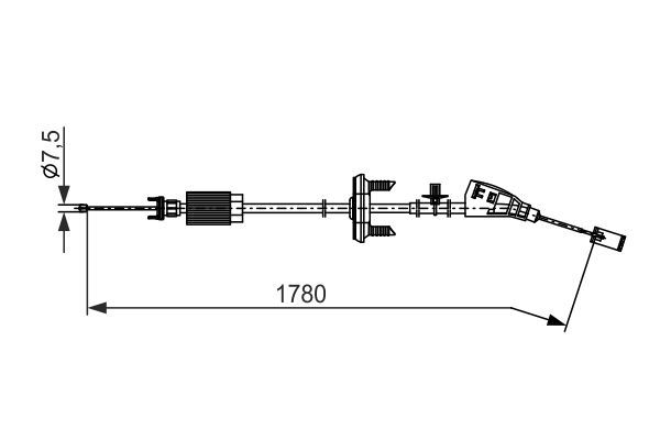 BOSCH 1 987 482 796 Cable Pull, parking brake